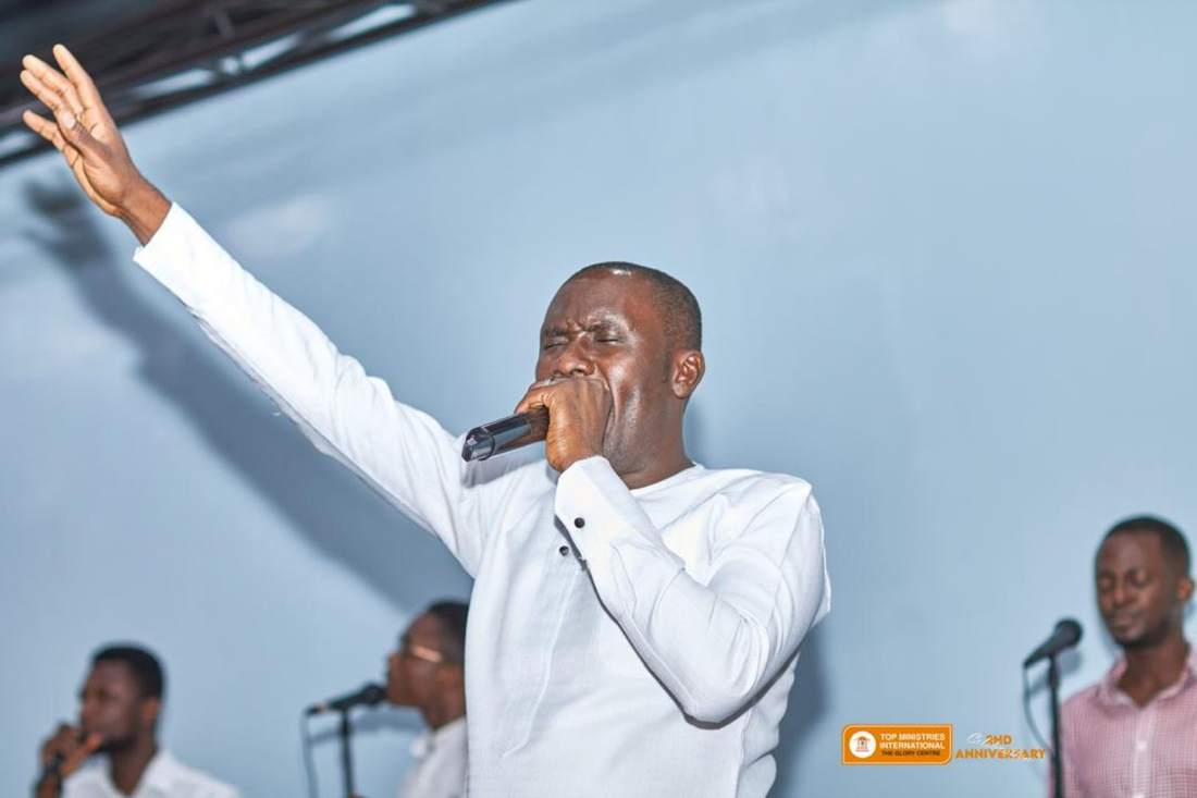 Worship leader ministering